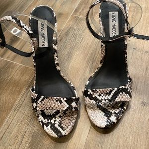 Snake print heels